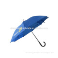 blue promotional umbrella with logo